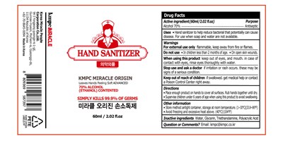 60ml Ndc: 77524-0030-1 (Miracle Origin Hand Sanitizer Nurse(60ml))